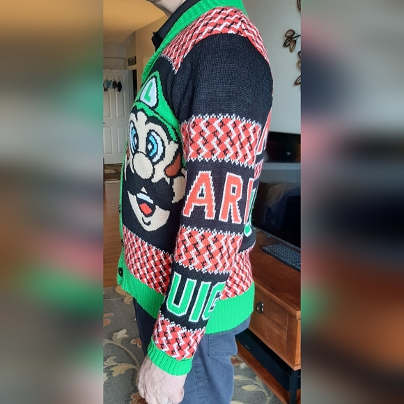 Super Mario Nintendo Cardigan Sweater - Picture 4 of 6